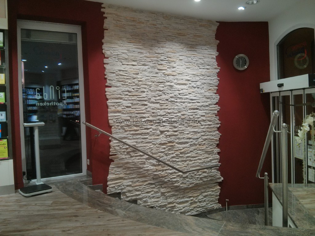Moderne steinwand mit der kunststeinpaneele versailles Moderne wandgestaltung