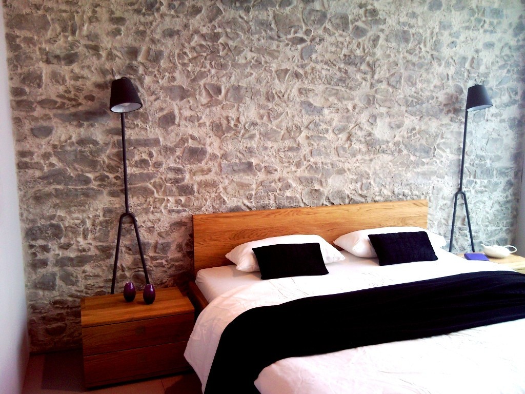Schlafzimmer ideen wandgestaltung stein – midir