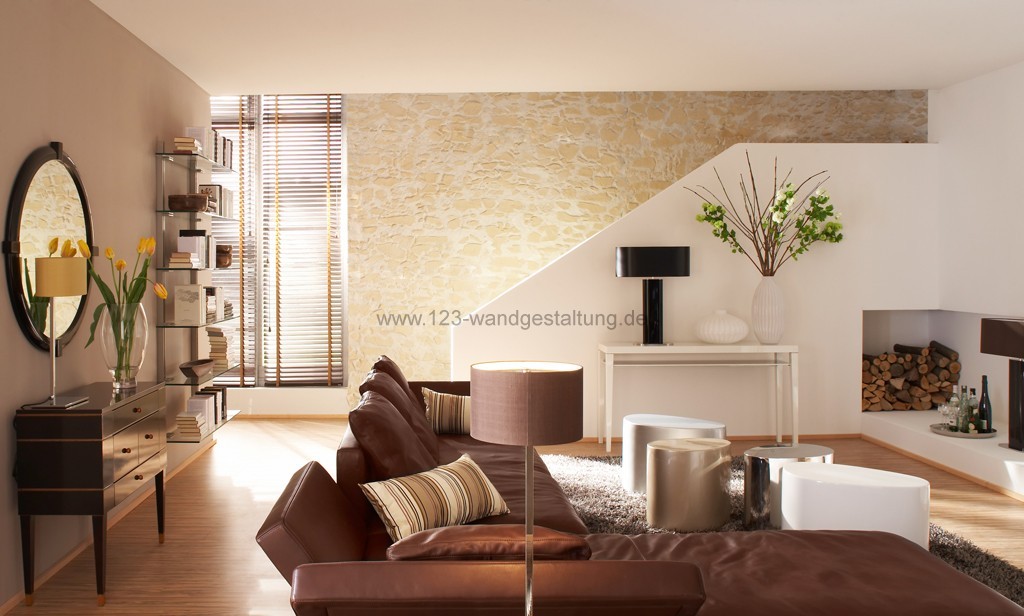 Kunststeinpaneele marsalla für eine mediterrane wandgestaltung Wohnzimmer farben mediterran