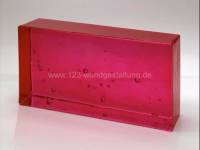 Glasbausteine - Mattone Artiko - Raspberry Bubble