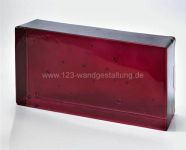 Glasbausteine - Mattone Artiko - Reddish Purple-bubble