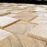Holzverkleidung Blocks Fichte / Tanne mit geschliffener Oberfläche