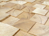 Holzverkleidung Blocks Fichte / Tanne mit geschliffener Oberfläche