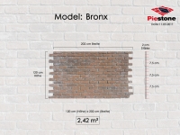 Kunststeinpaneele Bronx - Massblatt