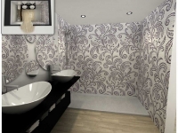 Mosaikfliesen Glassdecor im Badezimmer