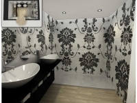 Mosaikfliesen Glassdecor im Badezimmer