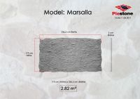 Kunststeinpaneele Marsalla Massblatt