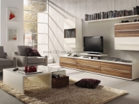 Kunststeinpaneele Beton - Wandgestaltung Wohnzimmer