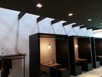 Kunststeinpaneele London weiss - Messebau Euroshop