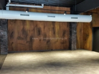 Metallische Wandgestaltung Rost Optik - Kantine