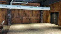 Metallische Wandgestaltung Rost Optik - Kantine