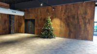 Metallische Wandgestaltung Rost Optik - Kantine