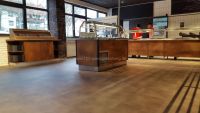 Metallische Wandgestaltung Rost Optik - Kantine