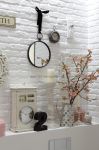 Steinwand mit der Paneele Brooklyn Weiss - Badezimmer