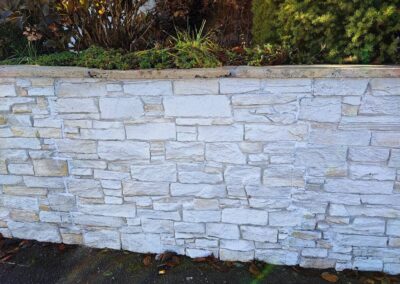 Kunststeinpaneele Amalfi - Creme - Gartenmauer