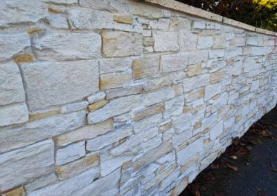 Kunststeinpaneele Amalfi - Creme - Gartenmauer