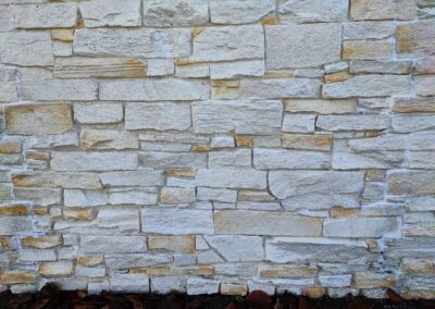 Kunststeinpaneele Amalfi - Creme - Gartenmauer