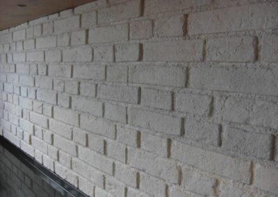 Kunststeinpaneele Queens Altweiss - Ziegeloptik - Küchenwand