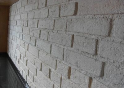 Kunststeinpaneele Queens Altweiss - Ziegeloptik - Küchenwand