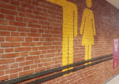 Kunststeinpaneele Queens Rot Antik - Ziegelwand - Einkaufscenter