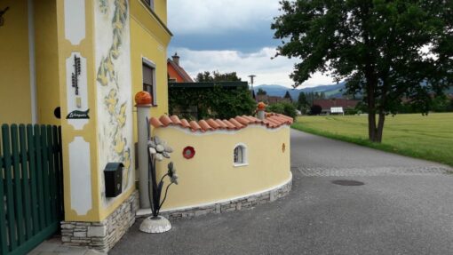 Mönch Nonnen Halbschalen - Sardo - Rosso - Gartenmauer