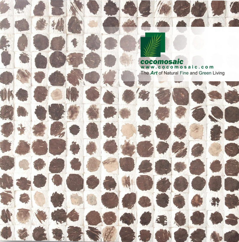 Mosaikfliesen Cocomosaik White Polkadot